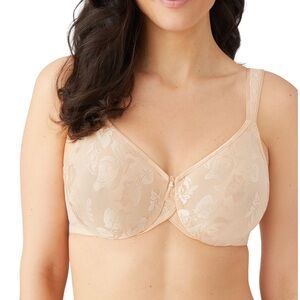 Set of 2 Wacoal Floral Lace Bra sand color